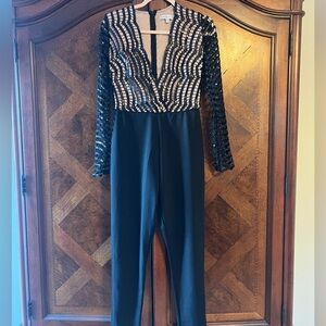 Rare London Chic Navy Jumpsuit.